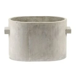 Serax Concrete Plant Pot Oval, 34 X 23 Cm, Grey