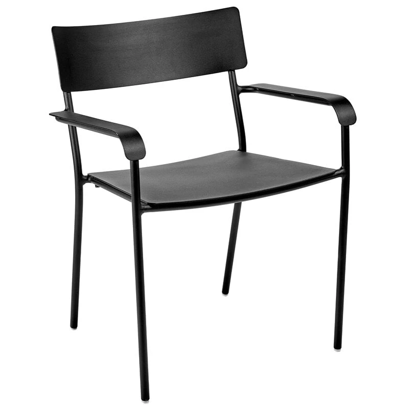 Serax August Chair With Armrests, Wide, Black 1 Serax August Chair With Armrests, Wide, Black