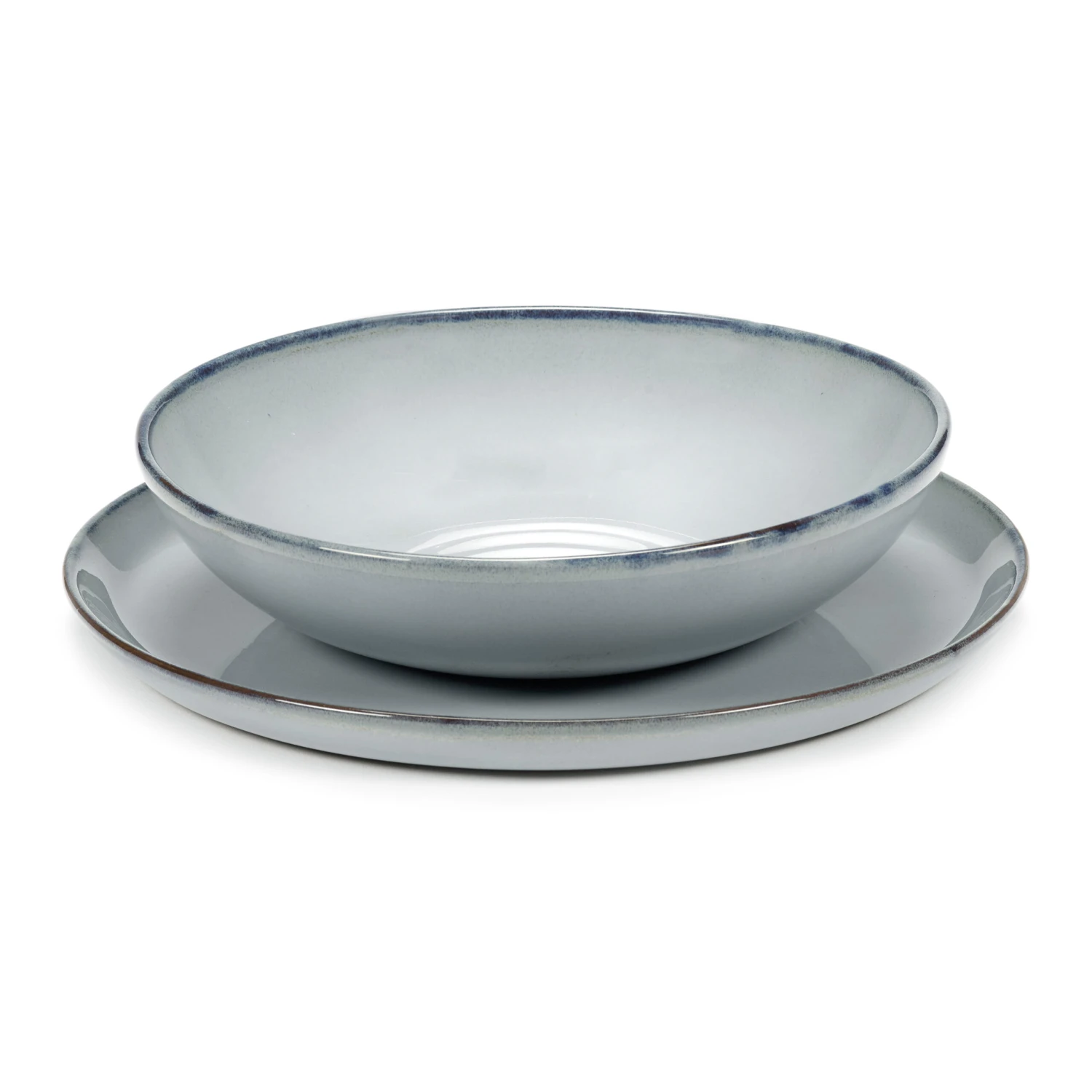 Serax Pure Blue Glazed Deep Plate Ø19.5 Cm 2 Serax Pure Blue Glazed Deep Plate Ø19.5 Cm - Image 2