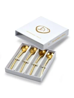 Serax Gold Tea Spoon Set Of 4 From Roos Van De Velde