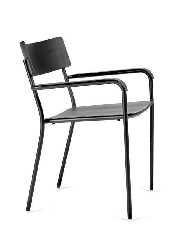 Serax August Chair With Armrests, Wide, Black 2 Serax August Chair With Armrests, Wide, Black - Image 2