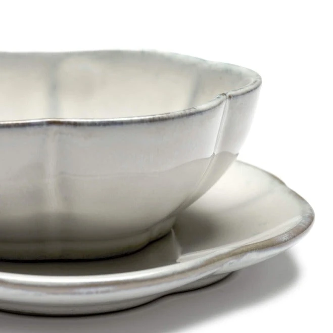 Serax INKU Ribbed Bowl M White 2 Serax INKU Ribbed Bowl M White - Image 2