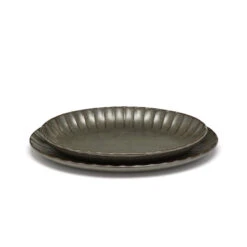 Serax INKU Green Serving Bowl Oval (M) -Serax B5120248Gs1 1