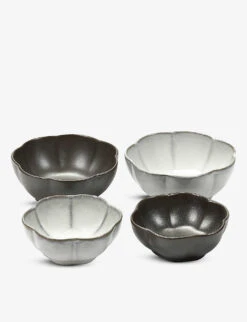Serax Sergio Herman Inku Apero Stoneware Bowls Set Of Four 5 Serax Sergio Herman Inku Apero Stoneware Bowls Set Of Four -Serax R03949004 ALT02
