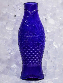 Serax Paola Navone Fish & Fish Glass Bottle 1L -Serax R04134694 DARKBLUE ALT03