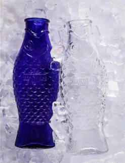 Serax Paola Navone Fish & Fish Glass Bottle 1L -Serax R04134694 DARKBLUE ALT04