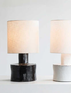 Serax Marie Michielssen Catherine Stoneware Table Lamp 47cm -Serax R04134701 BLACKBEIGE ALT02