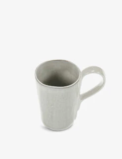 Serax La Mère Curved-handle Glazed Stoneware Mug 11.5cm -Serax R04185784 WHITE ALT02